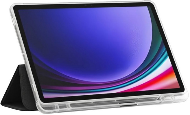 SINJIMORU 透明鉛筆收納平板保護殼, 黑色, 1個