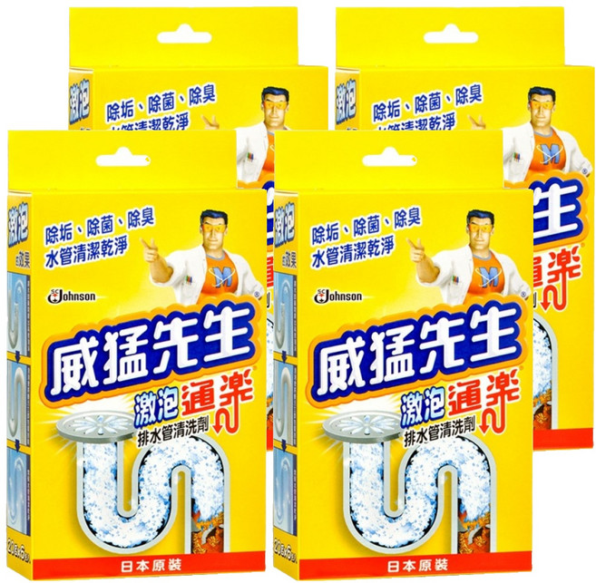 Mr Muscle 威猛先生 激泡排水管清洗劑 6包, 120g, 4盒