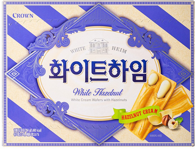 CROWN 皇冠 HEIM 榛果奶油醬威化酥, 284g, 1盒