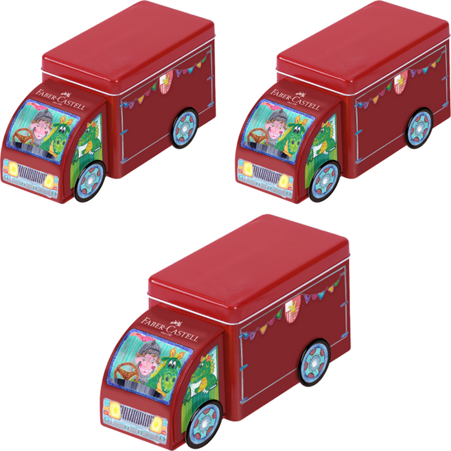 FABER-CASTELL 輝柏 造型連接筆禮盒 卡車, 33色, 3盒