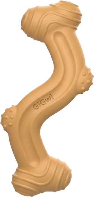 GiGwi S型潔牙龍骨, 咖色, 1個