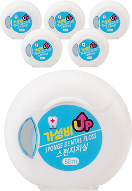 가성비업 스펀지 치실 50m, 6개입, 1개