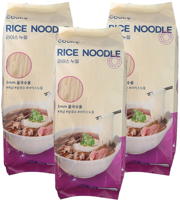 越南米線 3mm, 3包, 250g