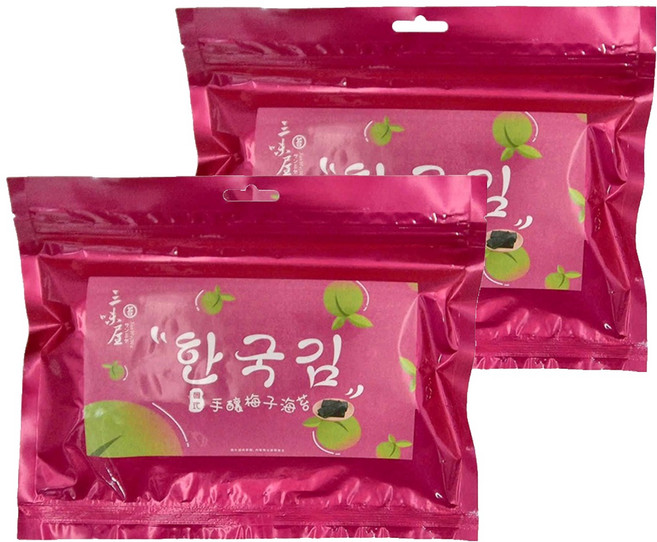 三味屋 韓式岩燒梅子海苔, 40g, 2包
