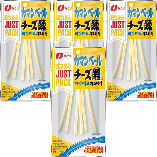 NATORI 까망베르 치즈타라, 4개, 19g