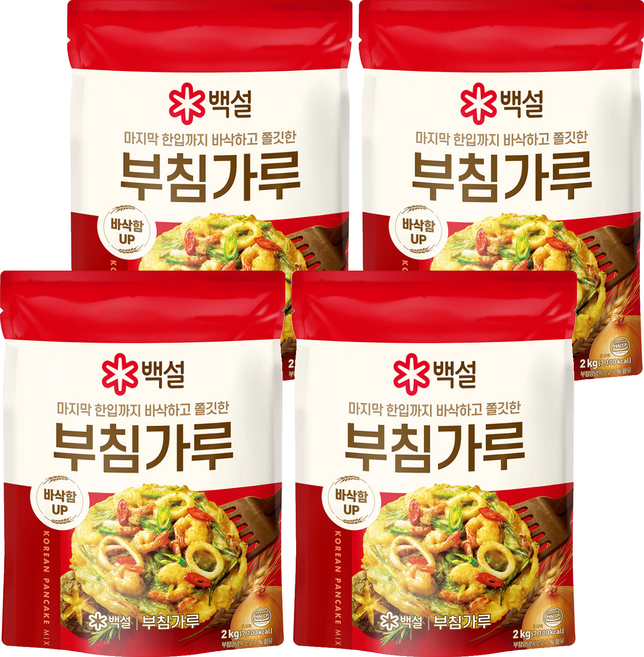 백설 부침가루, 2kg, 4개