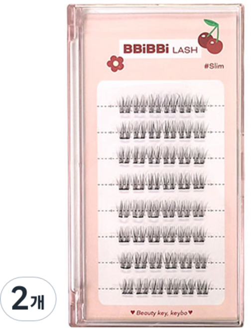 삐삐래쉬 노글루 속눈썹, Slim, 2개