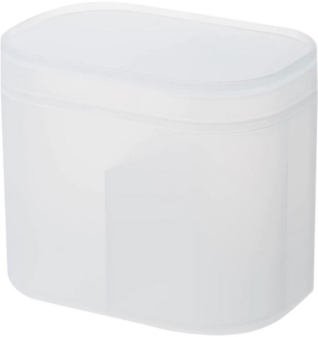 SHIMOYAMA 雙格霧透PP小物收納盒 附蓋 10.7 x 7.1 x 9cm, 磨砂透明色, 1個