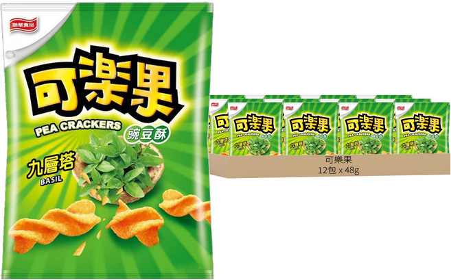 可樂果 九層塔口味, 48g, 12包