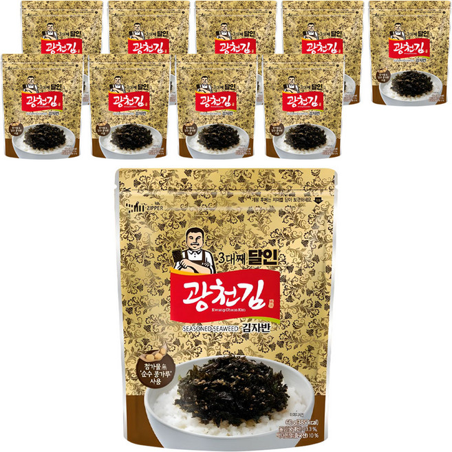 광천김 3대째 달인 김자반, 60g, 10개