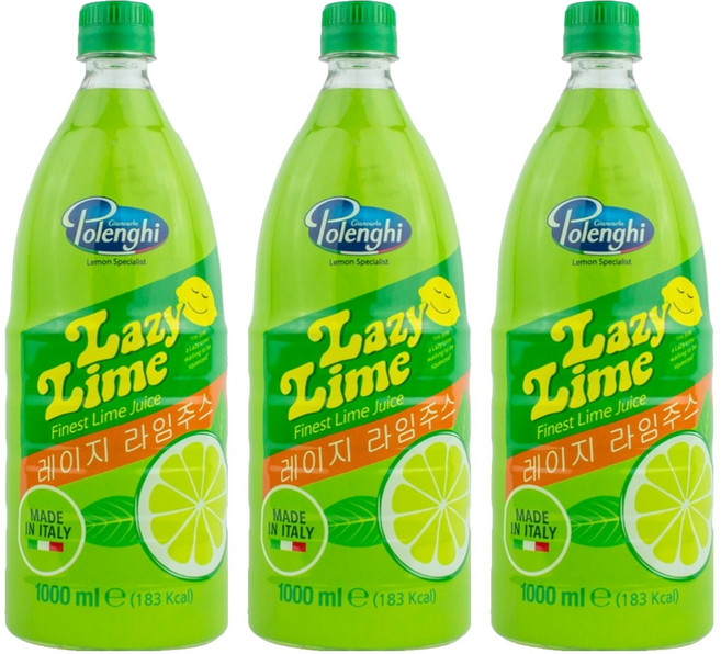 레이지레몬 라임 주스, 1L, 3개