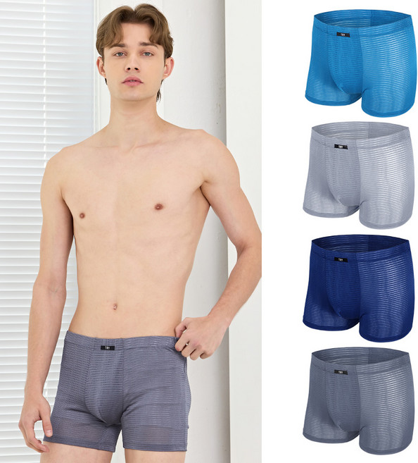 트라이 남성용 인견 통기성 실크감촉 드로즈 4종 세트 EMDRJ03