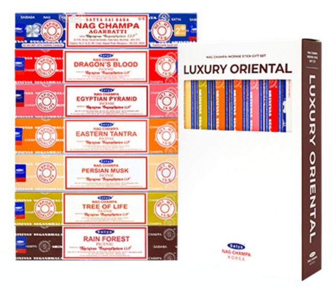 나그참파코리아 인센스 스틱 기프트 7p 세트, 럭셔리 오리엔탈
