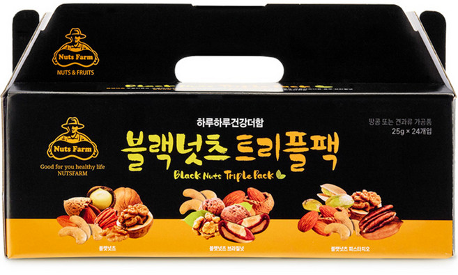 넛츠팜 블랙넛츠 트리플팩, 600g, 1개
