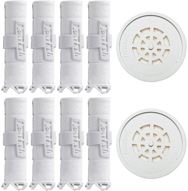 듀벨 여행용 세디먼트 필터 4개 + 석회방지 헤드필터, 2개, 무향