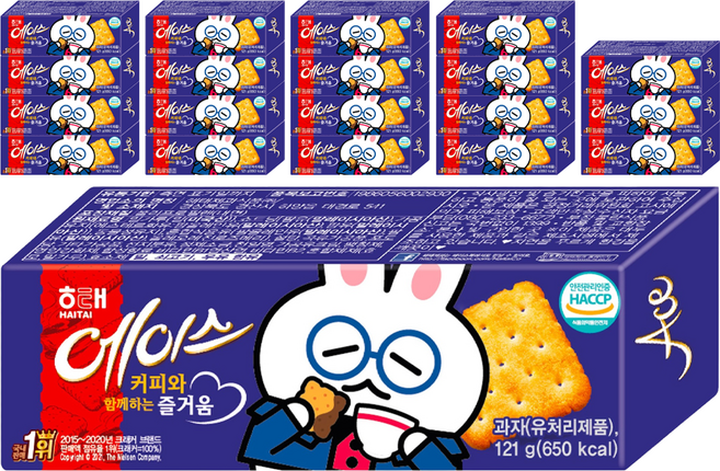 해태제과 에이스 과자, 121g, 20개