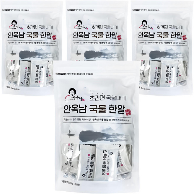 안옥남 멸치 국물한알 25p, 75g, 4개