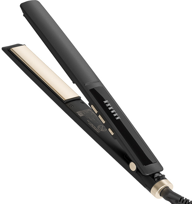 홈플래닛 LED 디지털 세라믹 헤어고데기, 블랙, BY-656