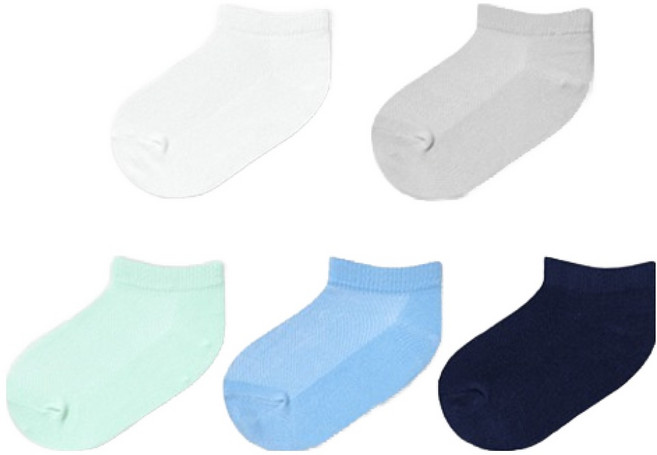 유니프랜드 메쉬 쿨 자가드 발목 양말 5종 세트