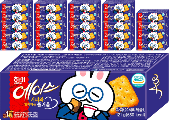 해태제과 에이스 과자, 121g, 25개