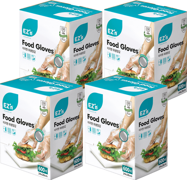 EZn이지엔 위생 장갑, 600개입, 4개