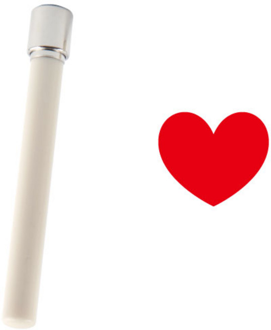 디자인아지트 밀키 롱 스탬프 Large 이모티콘 뉴하트1, 빨강, 1개