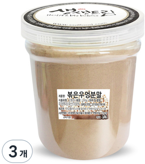 생생드림 볶은 우엉 분말, 3개, 200g
