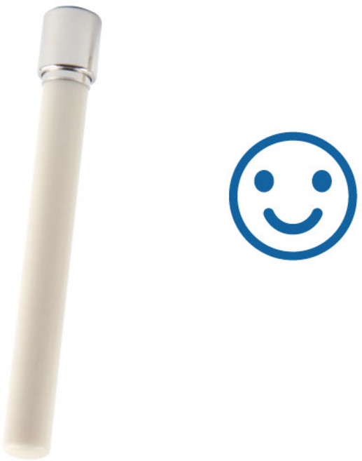 디자인아지트 밀키 롱 스탬프 Large 이모티콘 표정1, 파랑, 1개