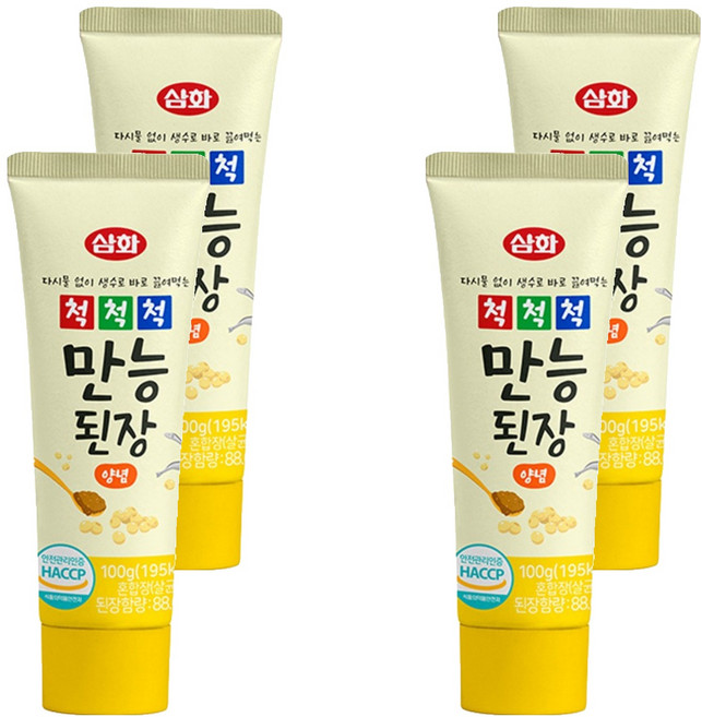 삼화식품 척척척 만능 된장 양념, 100g, 4개