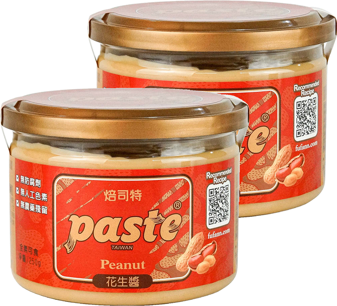FUFANN 福汎 焙司特 花生醬, 250g, 2罐