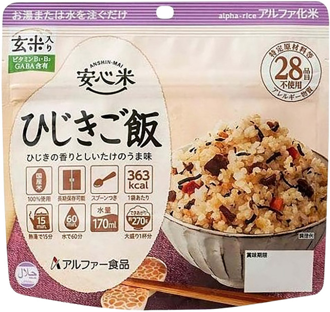 ANSHIN-MAI 安心米 鹿尾菜即食炊飯保存包, 100g, 1包