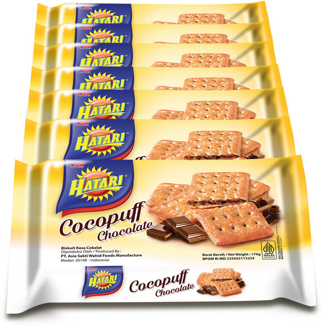 하타리 코코퍼프 초콜릿맛, 170g, 7개