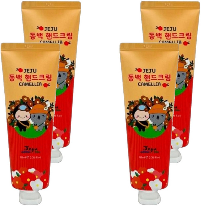 제주갬성 동백 핸드크림, 70ml, 4개