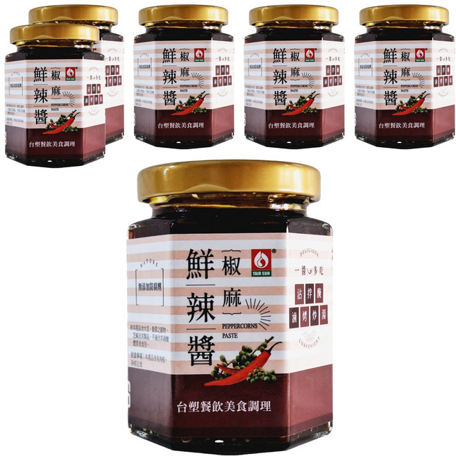 台塑餐飲 椒麻鮮辣醬, 180g, 6罐