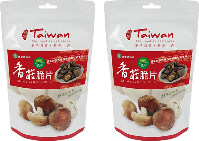 埔里鎮農會 香菇脆片 原味 純素, 80g, 2包