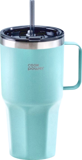 cook power 鍋寶 真空陶瓷雙霸杯 贈Tritan吸管 綠色 950ml, 1個
