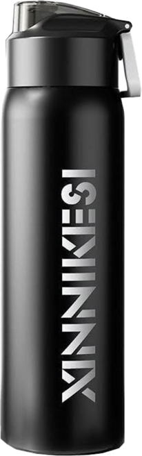 XINNIKESI 316不鏽鋼運動直飲保溫杯, 黑色, 1L, 1個