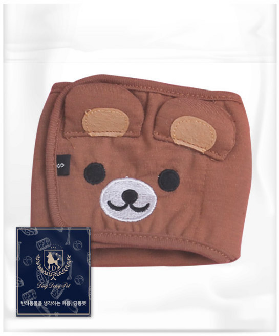 딩동펫 반려견 매너벨트 곰돌이, 소형, 1개입, 1개