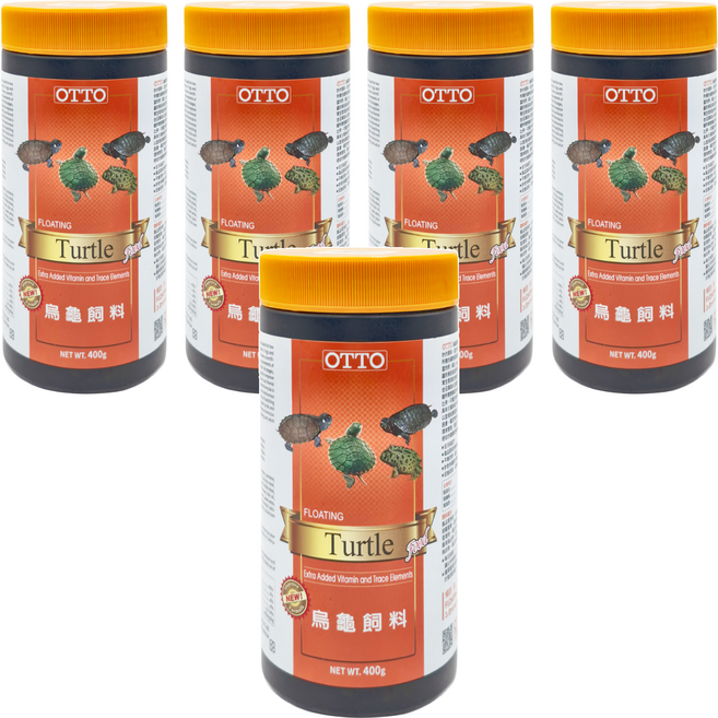 OTTO 建興水族 烏龜飼料, 400g, 5罐