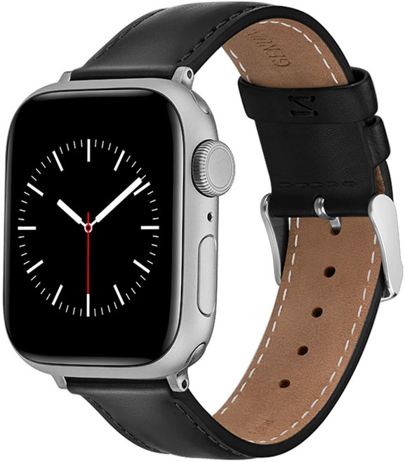 Awesome Design Apple Watch Ode 牛皮錶帶 M, 1個, 瑪瑙黑