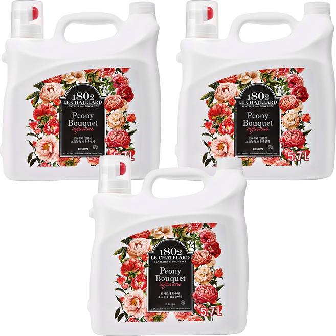 르샤트라1802 인퓨전 섬유유연제 피오니부케 본품, 5.7L, 1개입, 3개