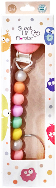 Sweet Lil' Monster 怪獸寶貝 棉花糖甜心咬咬珠奶嘴夾, Multi-color, 1個