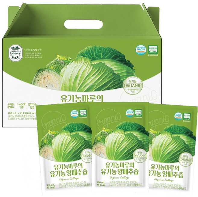 유기농마루 정품 양배추즙, 3L, 1박스
