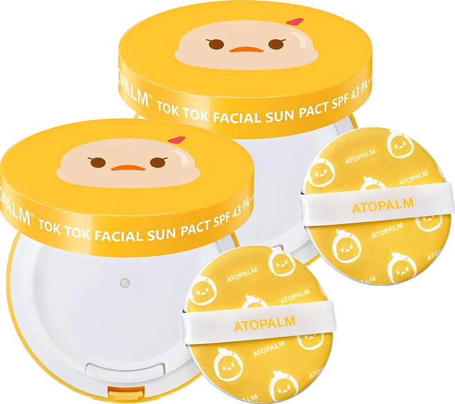 아토팜 톡톡 페이셜 선팩트 SPF43 PA+++, 15g, 2개