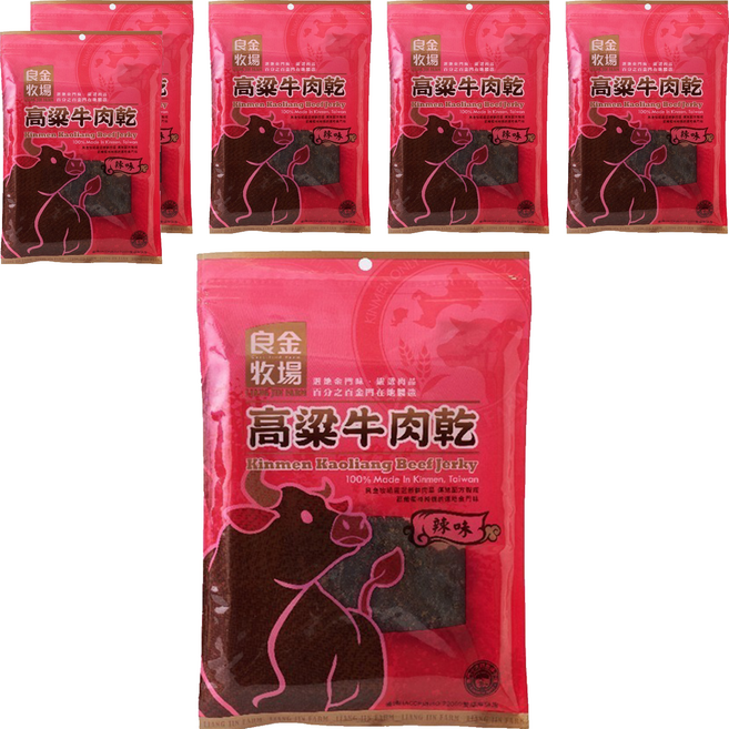良金牧場 高粱辣味牛肉乾, 165g, 6包
