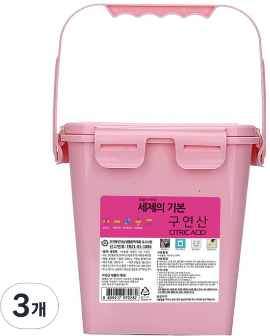 세제의기본 구연산, 2kg, 3개