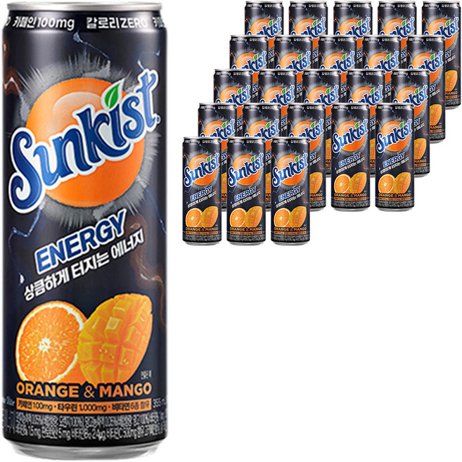썬키스트 에너지 오렌지망고, 24개, 355ml