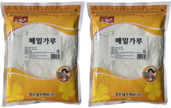 청은 메밀가루, 1kg, 2개