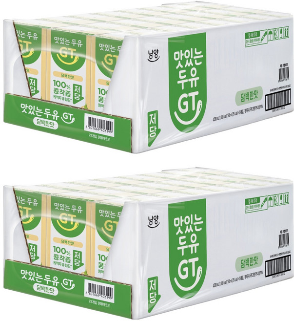맛있는두유GT 담백한맛, 190ml, 48개