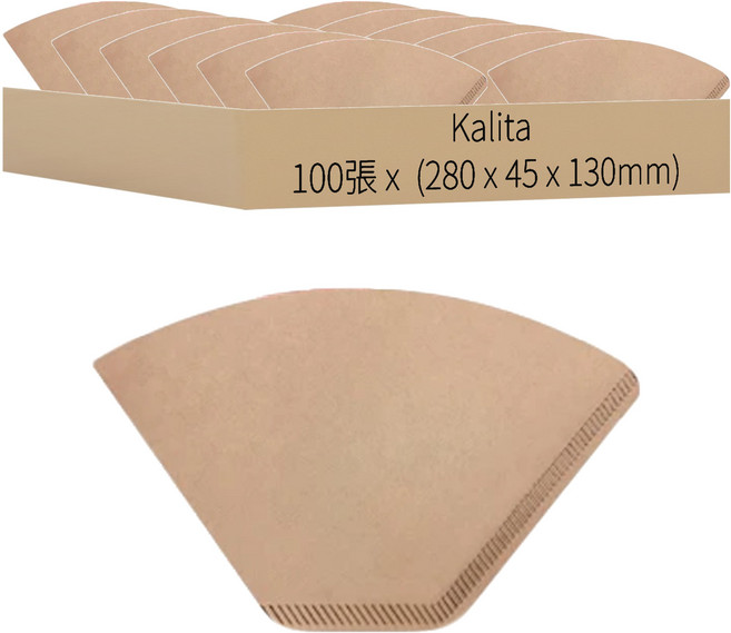 Kalita NK103 無漂白濾紙 KL-150831, 100張, 1包